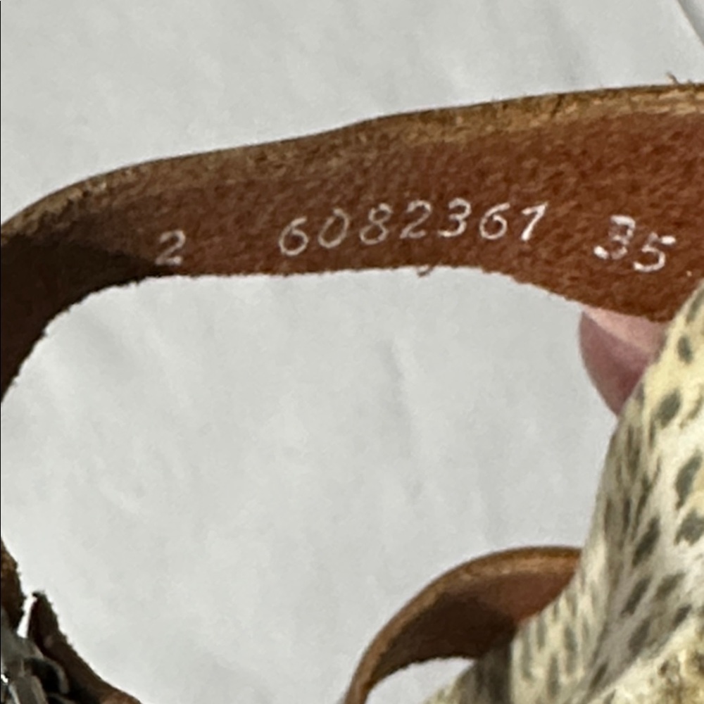 MEPHISTO Metalic Copper Toned Leopard Print Slip on Sandals with Buckles EU 35 - Picture 4 of 12